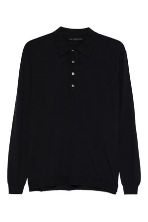 Polo in lana merino blu LOW BRAND | L1MFW25266730E044